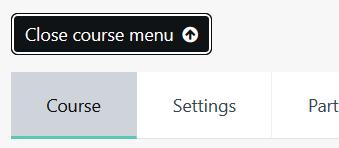 course menu settings