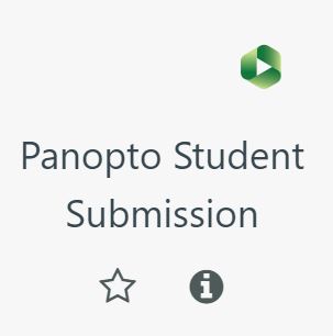 The Panopto Student Submission activity option in Moodle