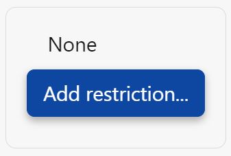 Add restriction button in Turnitin (Feedback Studio) settings