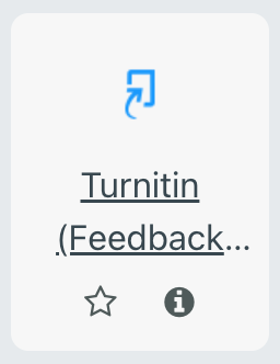 The Turnitin (Feedback Studio) button in the Add an activity or resource window
