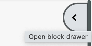 The open block drawer tab on a Moodle page