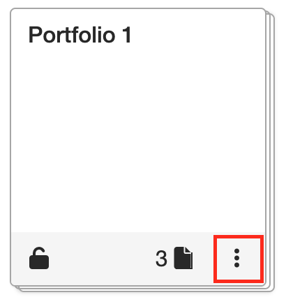 The More options button on a Workflow portfolio