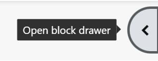 The Open block drawer tab