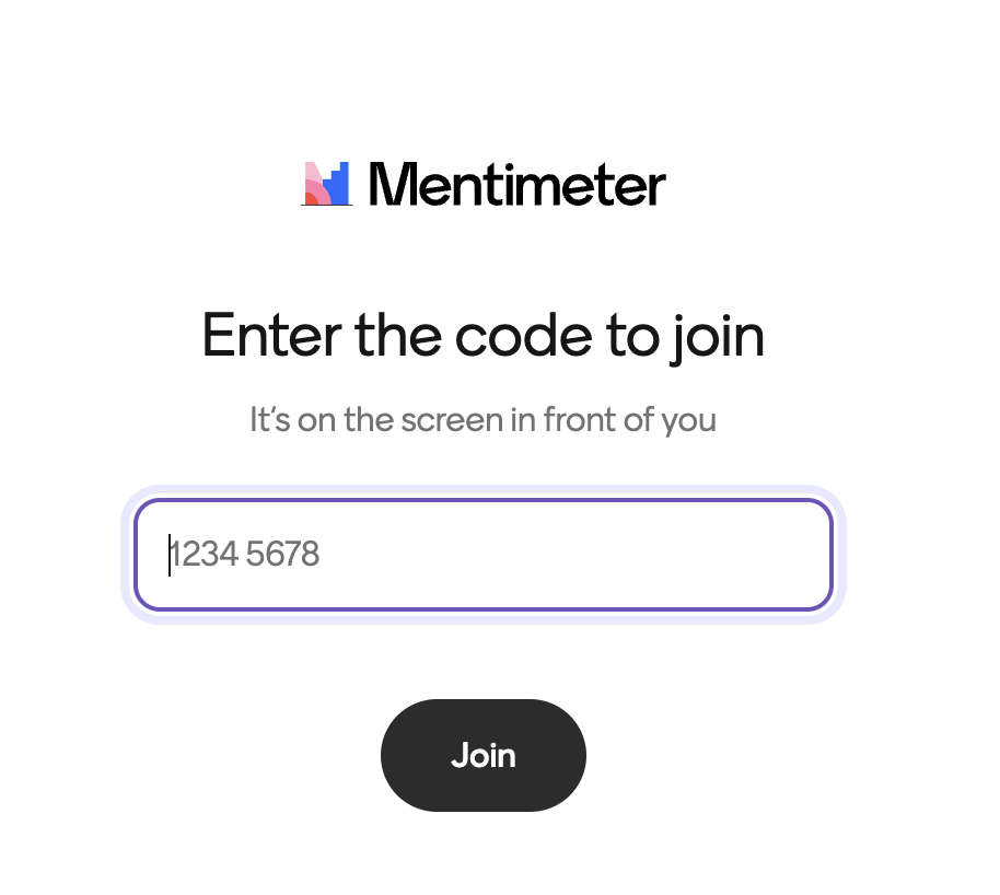 Enter code to join